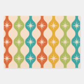 Retro-Sternexplosionen der Mitte des Jahrhunderts Geschenkpapier Set (Vorderseite 2)