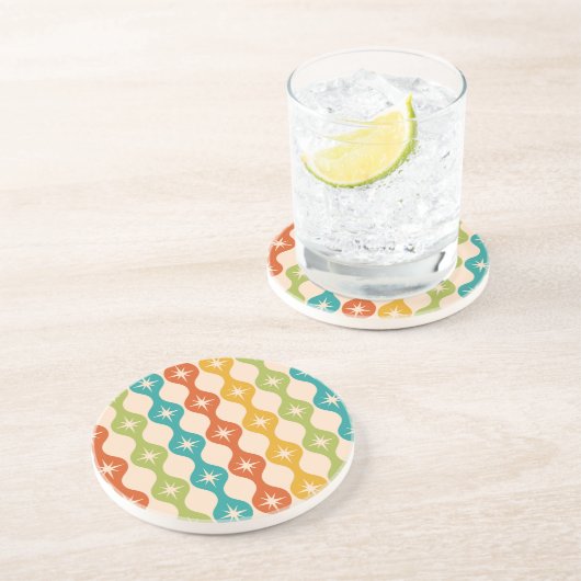 Retro-Sternexplosionen der Mitte des Jahrhunderts  Getränkeuntersetzer (Seite)