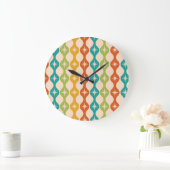 Retro-Sternexplosionen der Mitte des Jahrhunderts Große Wanduhr (Zuhause)