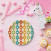 Retro-Sternexplosionen der Mitte des Jahrhunderts  Pappteller (Party)