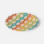 Retro-Sternexplosionen der Mitte des Jahrhunderts  Pappteller (Schrägansicht)