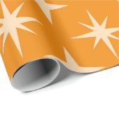 Retro-Sternexplosionen des Mitteljahrhunderts auf Geschenkpapier (Rolleneckpunkt)