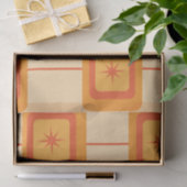 Retro-Sternexplosionen des Mitteljahrhunderts auf  Seidenpapier (Geschenk)