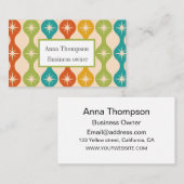 Retro-Sternexplosionen des Mitteljahrhunderts auf  Visitenkarte (Vorne/Hinten)