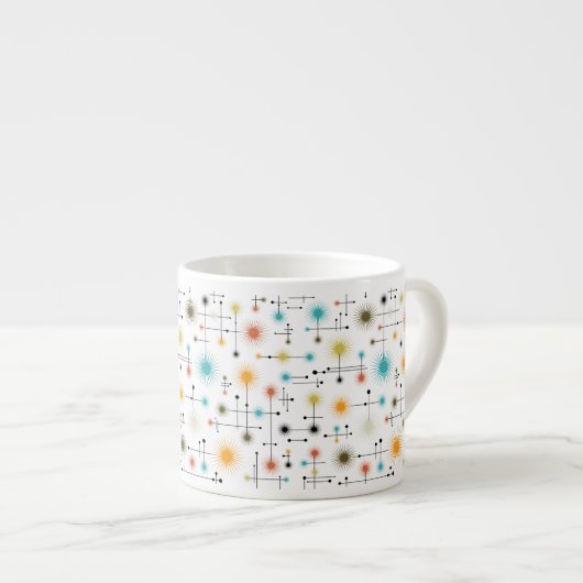 Retro Sternexplosionen ein Go-Go! Espressotasse (Vorderseite Rechts)