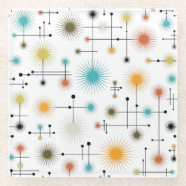 Retro Sternexplosionen ein Go-Go! Glasuntersetzer