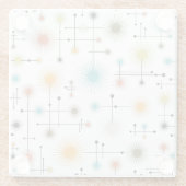 Retro Sternexplosionen ein Go-Go! Glasuntersetzer (Rückseite)