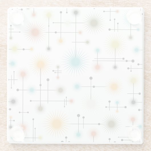 Retro Sternexplosionen ein Go-Go! Glasuntersetzer (Rückseite)