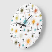 Retro Sternexplosionen ein Go-Go! Große Wanduhr (Winkel)