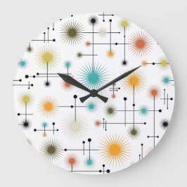 Retro Sternexplosionen ein Go-Go! Große Wanduhr
