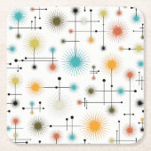 Retro Sternexplosionen ein Go-Go! Rechteckiger Pappuntersetzer (Vorderseite)