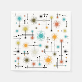 Retro Sternexplosionen ein Go-Go! Serviette