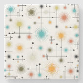 Retro Sternexplosionen ein Go-Go! Steinuntersetzer (Vorderseite)