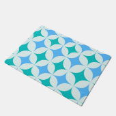 Retro-Sternexplosionen-Muster Mitte des Jahrhunder Fußmatte (Schrägansicht)