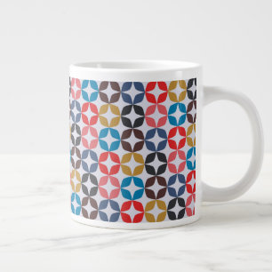 Retro-Sternmuster im Vintage-Stil Jumbo-Tasse