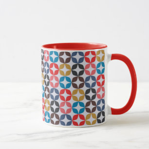 Retro-Sternmuster im Vintage-Stil Tasse