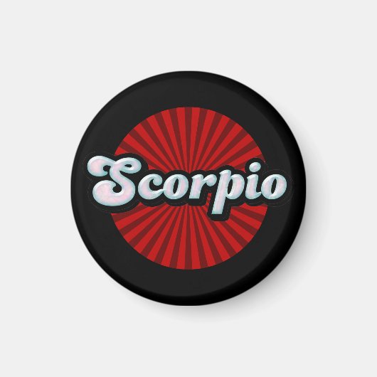 Retro Sternzeichen Skorpion Magnet (Vorne)