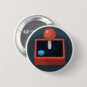 Retro Steuerknüppel, Achtzigerjahre reden Button (Vorne & Hinten)