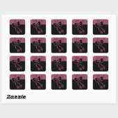 Retro-Sticker Quadratischer Aufkleber (Blatt)