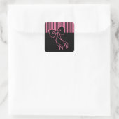 Retro-Sticker Quadratischer Aufkleber (Tasche)