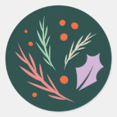 Retro-Sticker Runder Aufkleber (Vorderseite)