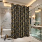 Retro-Stickereimuster Duschvorhang