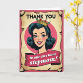Retro Stiefmutter Danke Karte (Gelbe Blume)