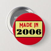 Retro-Stil 18. Geburtstag Abzeichen 2006 Button (Vorne & Hinten)