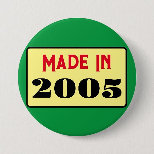 Retro-Stil 21. Geburtstagsabzeichen 2005 Button (Vorderseite)