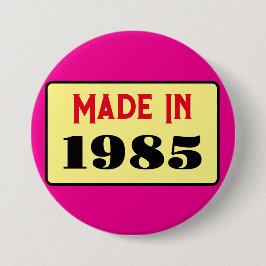 Retro-Stil 40. Geburtstag Abzeichen 1985 Button