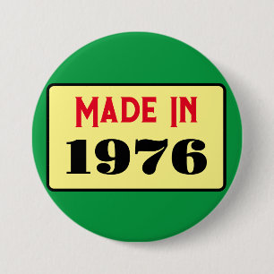Retro-Stil 50. Geburtstagsabzeichen 1976 Button