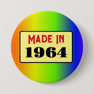 Retro-Stil 60. Geburtstag Abzeichen 1964 Button