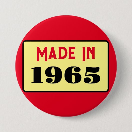 Retro-Stil 60. Geburtstag Abzeichen 1965 Button (Vorderseite)