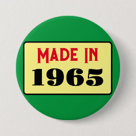 Retro-Stil 60. Geburtstag Abzeichen 1965 Button