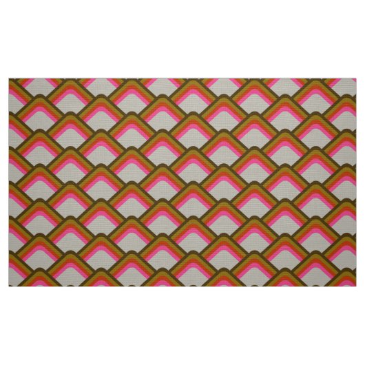 Retro-Stil 60er 70er Muster Stoff (Fat Quarter (45,7 x 55,9 cm))