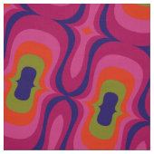 Retro-Stil 60er 70er Muster Stoff (Muster)