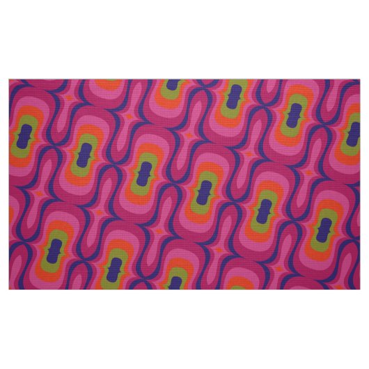 Retro-Stil 60er 70er Muster Stoff (Fat Quarter (45,7 x 55,9 cm))