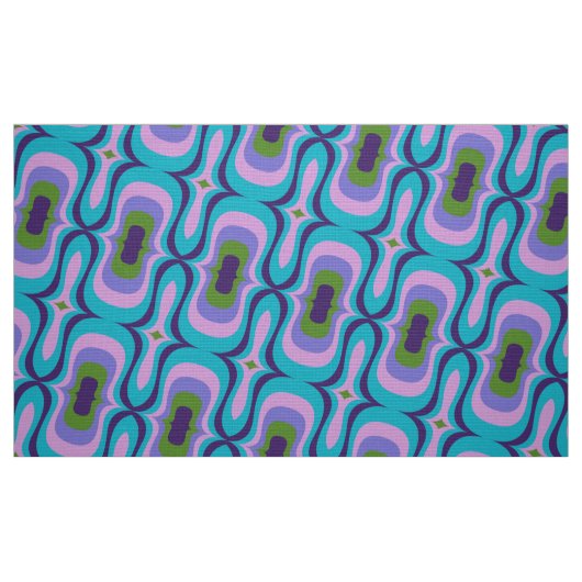 Retro-Stil 60er 70er Muster Stoff (Fat Quarter (45,7 x 55,9 cm))
