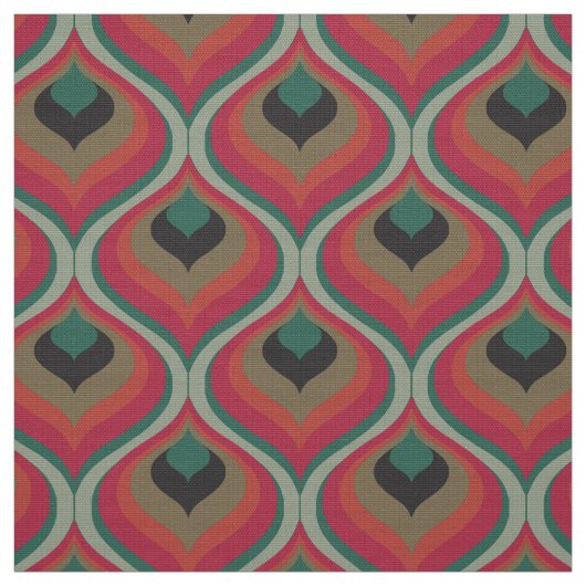 Retro-Stil 60er 70er Muster Stoff (Muster)
