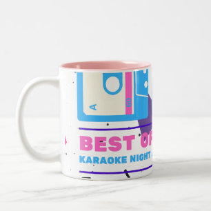 Retro-Stil 80er Jahre Vintage-Kassetten-Design Tee Zweifarbige Tasse