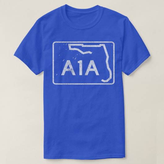 Retro-Stil A1A Strandpromenade T-Shirt (Design vorne)