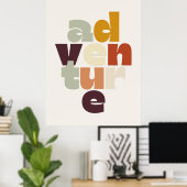 Retro-Stil-Abenteuerposter Poster (Heimbüro)