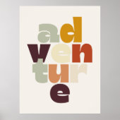 Retro-Stil-Abenteuerposter Poster (Vorne)