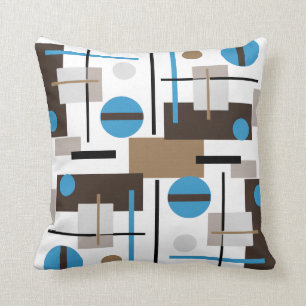 Retro-Stil abstraktes Designmuster Kissen