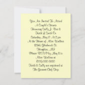 Retro-Stil Ankündigung Einladung Paare Dusche (Rückseite)