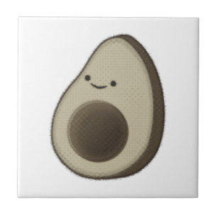 Retro-Stil-Avocado-Zeichnung Fliese