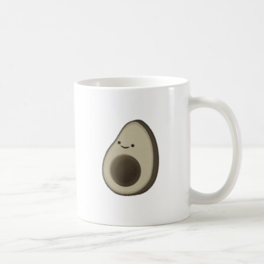 Retro-Stil-Avocado-Zeichnung Kaffeetasse (Rechts)