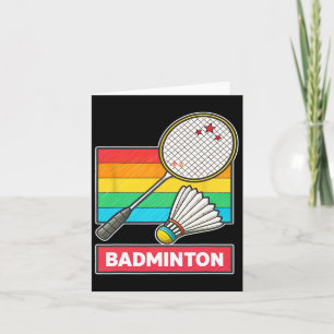 Retro-Stil Badminton Racket und Shuttle Karte