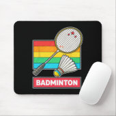 Retro-Stil Badminton Racket und Shuttle Mousepad (Mit Mouse)