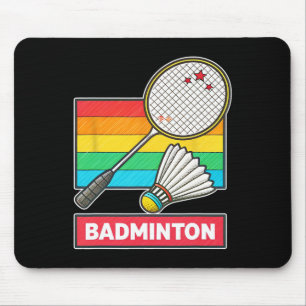 Retro-Stil Badminton Racket und Shuttle Mousepad